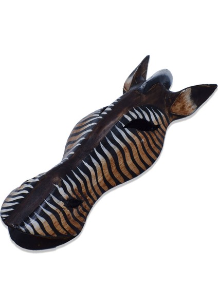 Zebra Kafası Maske 30 cm Kahve Duvar Objesi Ahşap Mask fiyatları
