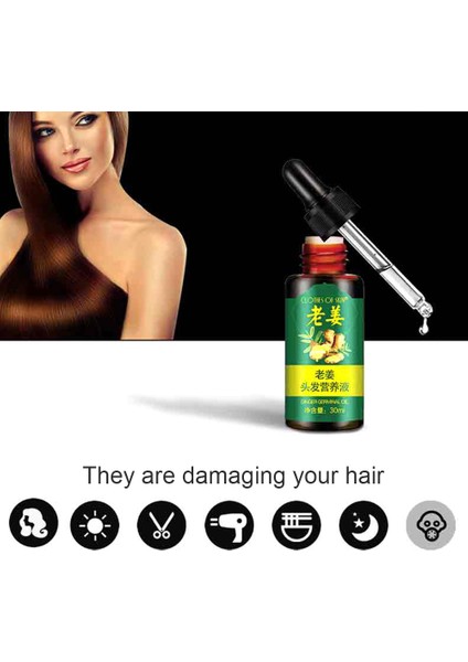 Kadınlar ve Erkekler İçin 30 ml Zencefil Saç Büyüme fiyatları