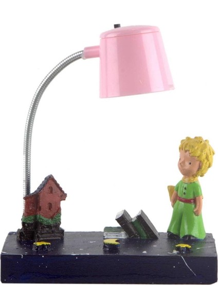 Küçük Prens Pembe Masa Gece Lambası Işıklı Biblo