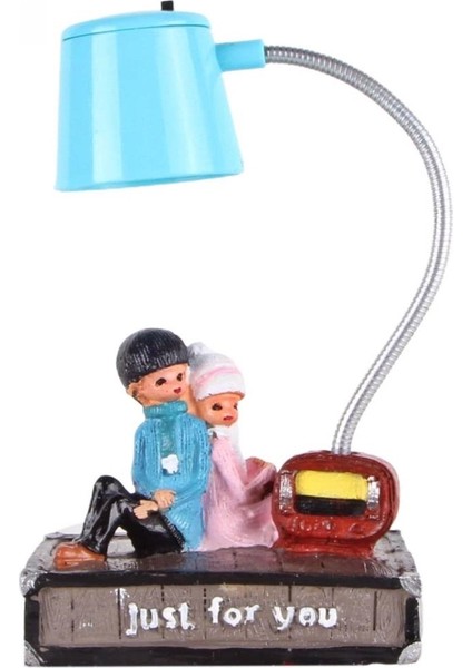 Genç Aşıklar Işıklı Biblo Mavi Masa Gece Lambası 1 fiyatları