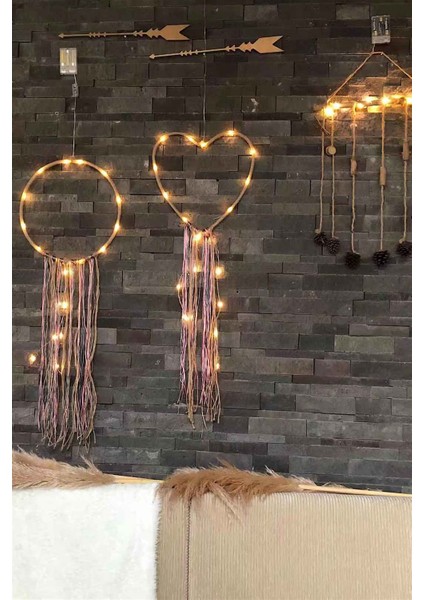 Metal Daire Düş Kapanı LED Işıklı Duvar Süsü fiyatları