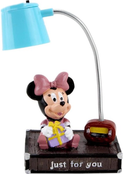 Minnie Mouse Mavi Masa Gece Lambası Işıklı Biblo