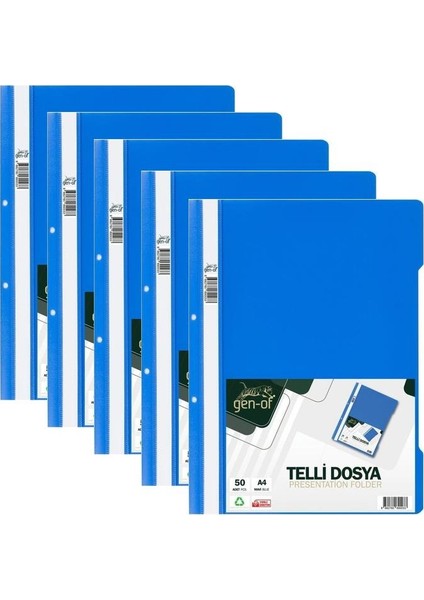 Telli Dosya Mavi 50 x 5'li