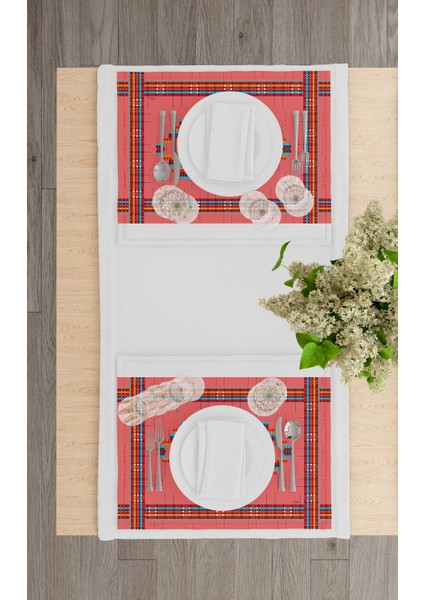 Boho 2 Amerikan Servis 6'lı Set - 50 x 35 Cm.