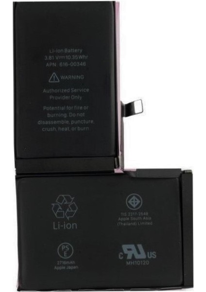 Apple iPhone X Uyumlu Batarya Pil 2716 mAh