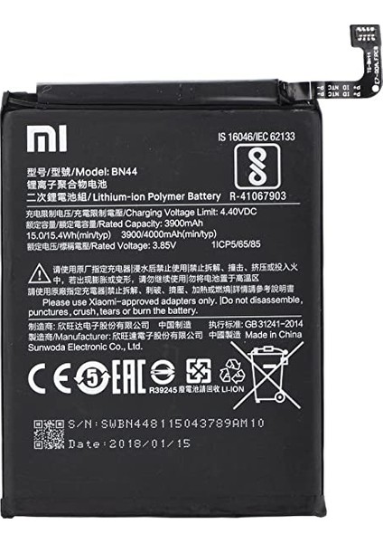Xiaomi Redmi 5 Plus (BN44) Uyumlu Batarya Pil 4000 mAh