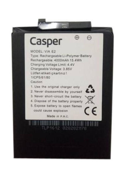 Casper Via E2 Uyumlu Batarya Pil 4000 mAh
