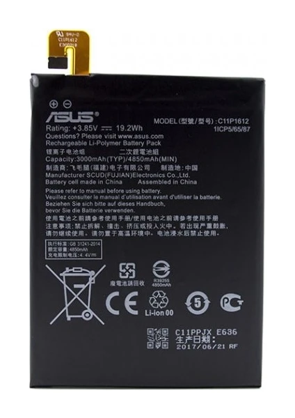 Asus Zenfone 4 Max (ZC554KL) C11P1612 Uyumlu Batarya Pil 5000 mAh