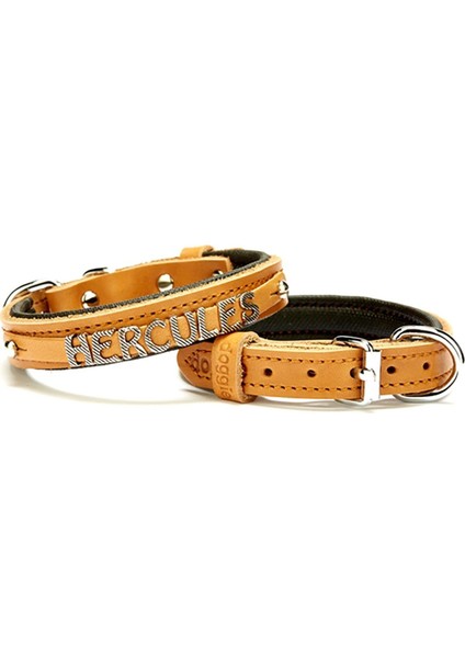 SBT-1514M Camel Isimlikli Deri Boyun Tasması 1.5X25-30 cm