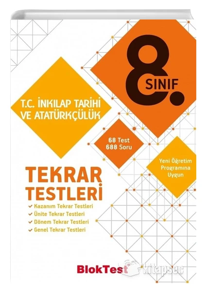 Bloktest Yayınları 8. Sınıf T.c. İnkılap Tarihi ve Atatürkçülük Tekrar Testleri