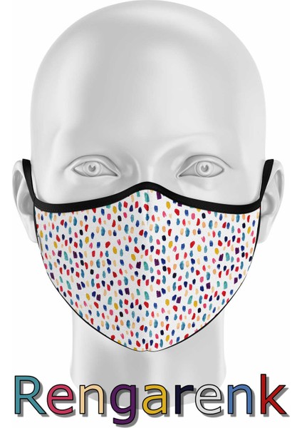 Gümüş Iyonlu Yıkanabilir Maske - Rengarenk