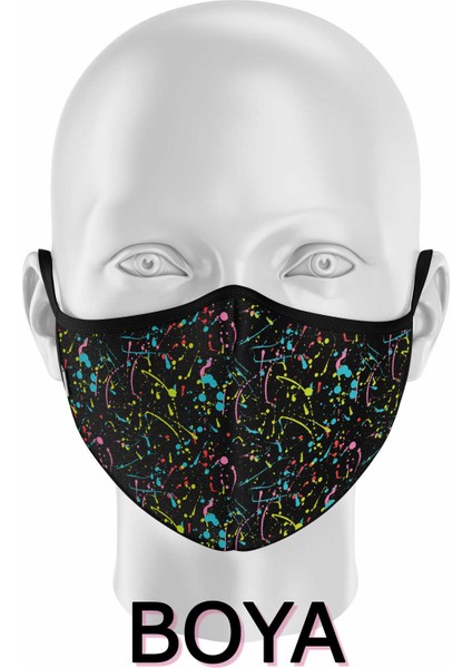 Gümüş Iyonlu Yıkanabilir Maske - Boya