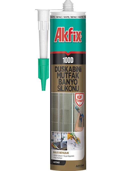 100D Beyaz Duşakabin Silikonu 310 ml