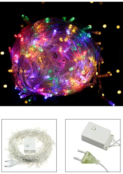10 Metre 100 Ledli 8 Fonksiyonlu Rgb Renkli Dekor Lambası