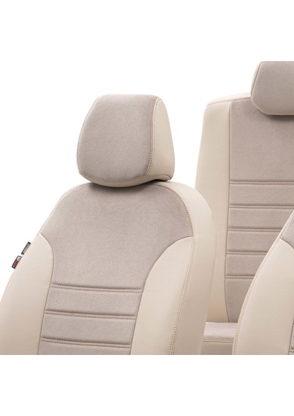 Renault Clio 3 Symbol 2006-2012 Özel Üretim Koltuk Kılıfı London Design Bej