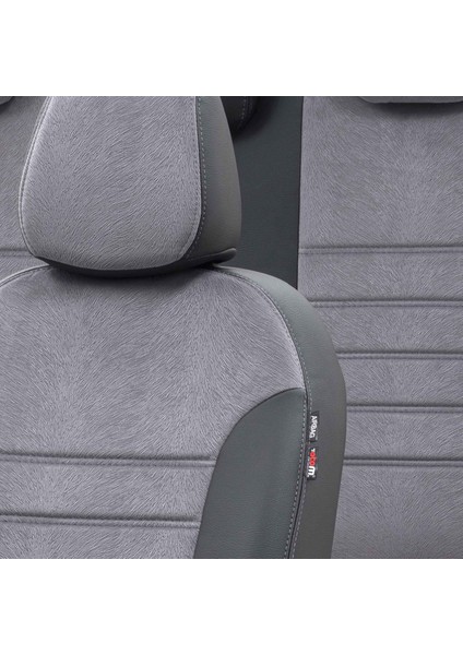 V.w. Transporter T-5 2004-2015 4+1 (5 Kişi) Özel Üretim Koltuk Kılıfı London Design Füme - Siyah