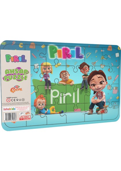TRT Çocuk Pırıl Trt Çocuk Istakids Ahşap Puzzle 24 Parça