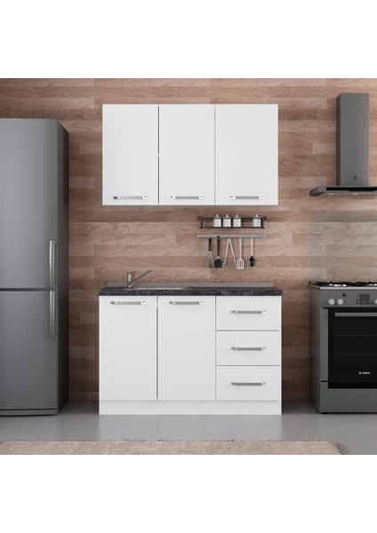 125 Cm Mutfak Dolabı Beyaz 125-B2