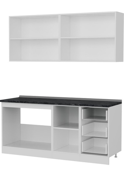 180 Cm Mutfak Dolabı Beyaz Dore 180-D2 fırsatları