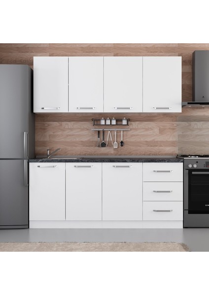 190 Cm Mutfak Dolabı Beyaz 190-B1