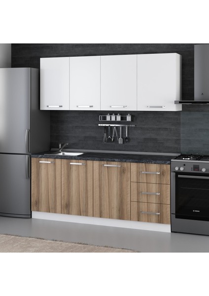 190 Cm Mutfak Dolabı Beyaz Dore 190-D1 modelleri