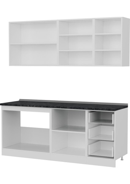 195 Cm Mutfak Dolabı Beyaz Dore 195-D1 fırsatları