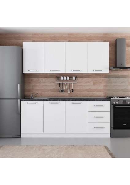 200 Cm Mutfak Dolabı Beyaz 200-B2