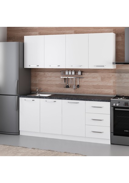 200 Cm Mutfak Dolabı Beyaz 200-B2 modelleri