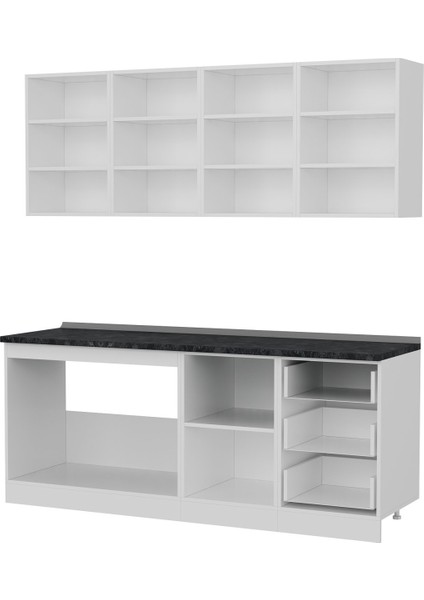 200 Cm Mutfak Dolabı Beyaz 200-B2 fırsatları