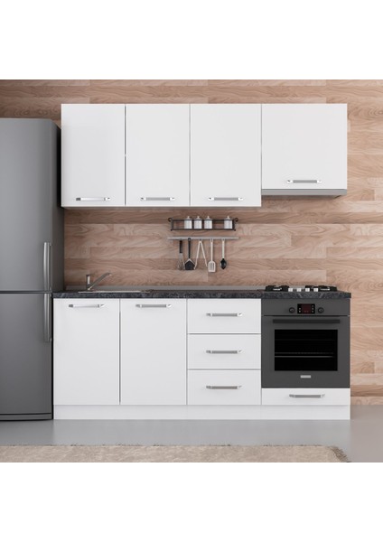 200 Cm Mutfak Dolabı Beyaz 200-B5