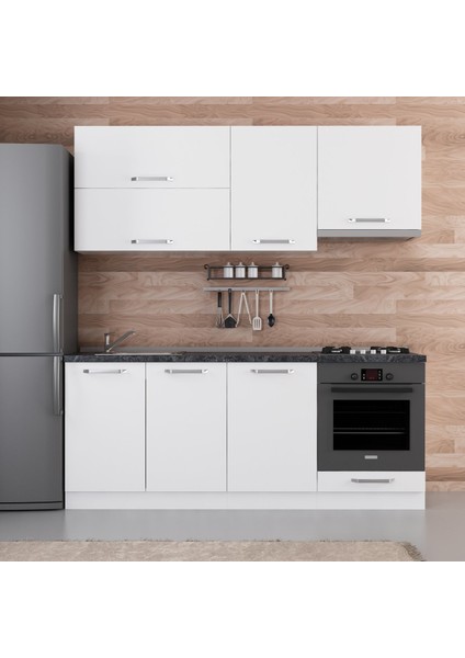 200 Cm Mutfak Dolabı Beyaz 200-B8