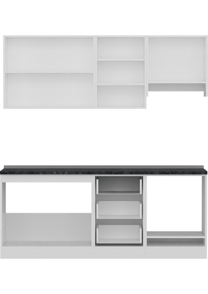 200 Cm Mutfak Dolabı Beyaz Antrasit 200-A5 fiyatları