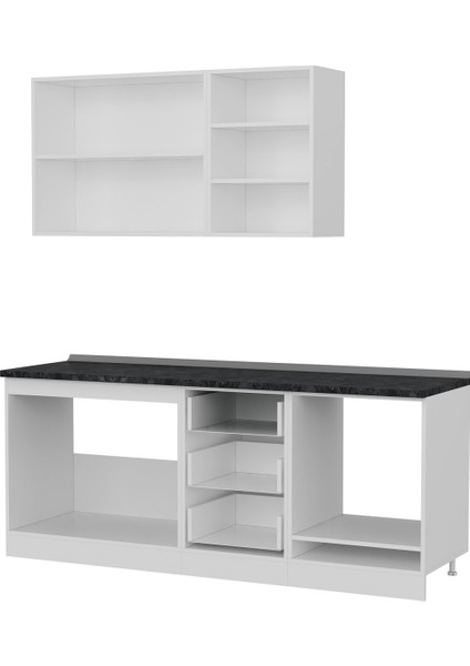 200 Cm Mutfak Dolabı Beyaz Dore 200-D3 fırsatları