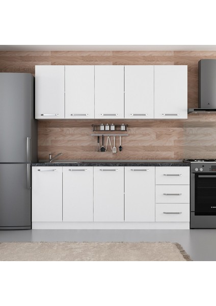 205 Cm Mutfak Dolabı Beyaz 205-B1