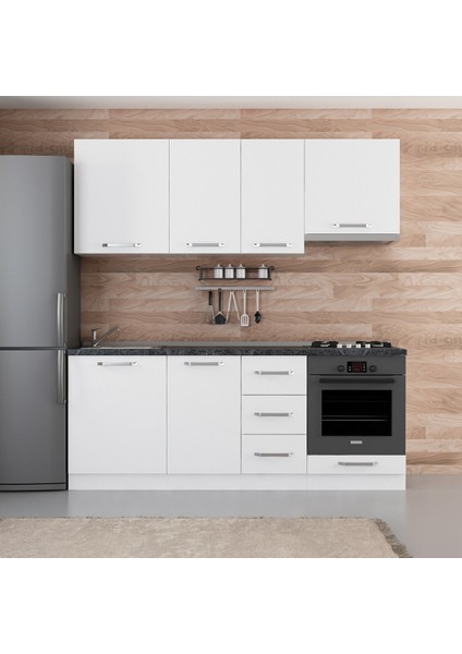 205 Cm Mutfak Dolabı Beyaz 205-B5