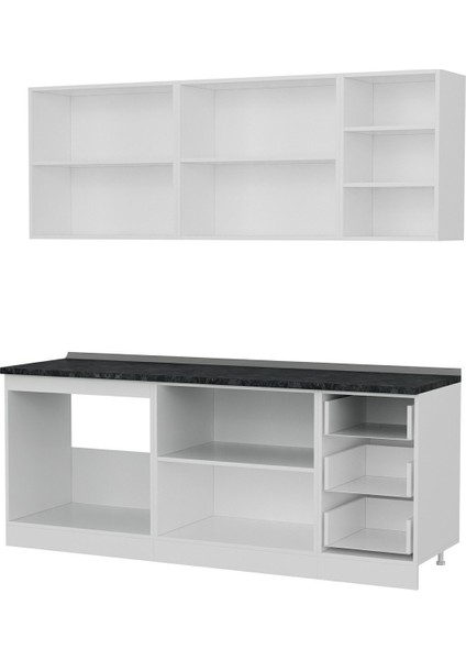 205 Cm Mutfak Dolabı Beyaz Dore 205-D1 fırsatları