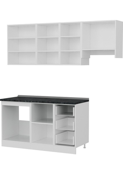 205 Cm Mutfak Dolabı Beyaz Dore 205-D4 fırsatları