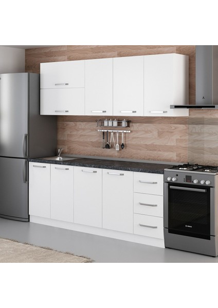 210 Cm Mutfak Dolabı Beyaz 210-B2 modelleri