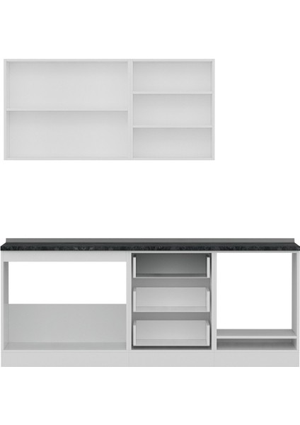 210 Cm Mutfak Dolabı Beyaz Dore 210-D3 fiyatları