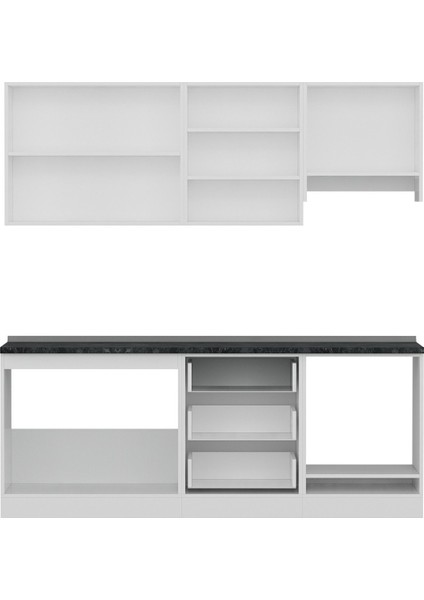 210 Cm Mutfak Dolabı Beyaz Dore 210-D5