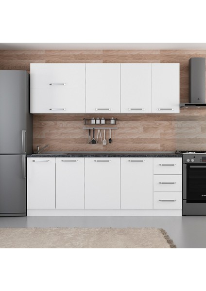 215 Cm Mutfak Dolabı Beyaz 215-B1