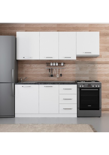 215 Cm Mutfak Dolabı Beyaz 215-B4