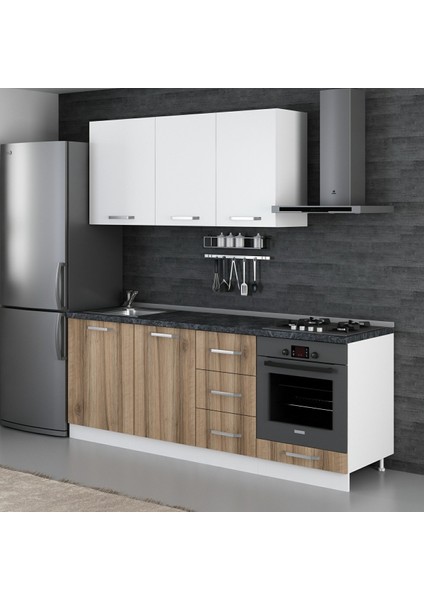 215 Cm Mutfak Dolabı Beyaz Dore 215-D3 modelleri