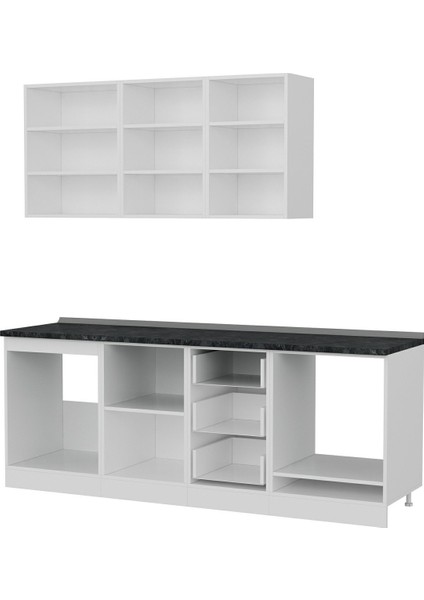 215 Cm Mutfak Dolabı Beyaz Dore 215-D3 fırsatları