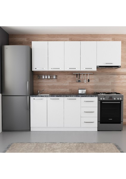 220 Cm Mutfak Dolabı Beyaz 220-B5