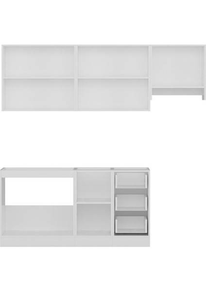 220 Cm Mutfak Dolabı Beyaz 220-B5