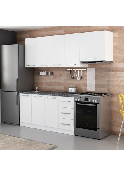 220 Cm Mutfak Dolabı Beyaz 220-B5