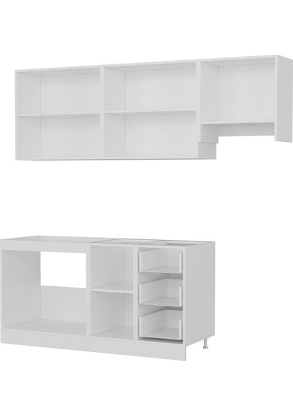 220 Cm Mutfak Dolabı Beyaz 220-B5
