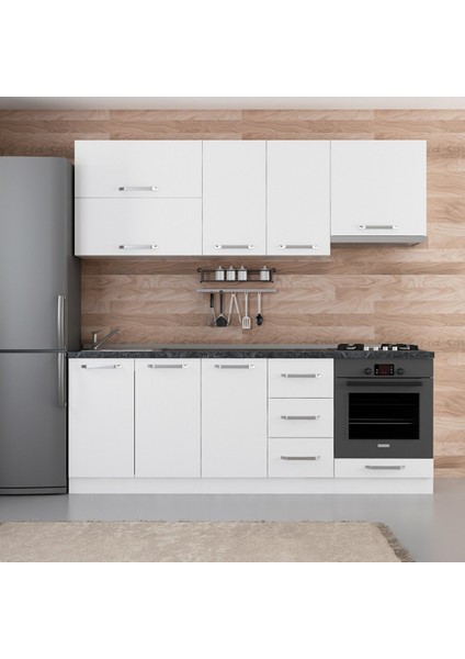 220 Cm Mutfak Dolabı Beyaz 220-B9
