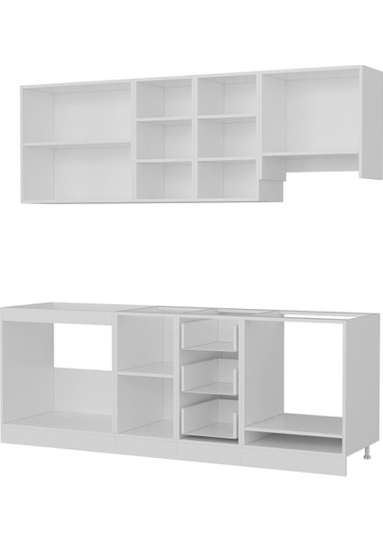 220 Cm Mutfak Dolabı Beyaz 220-B9